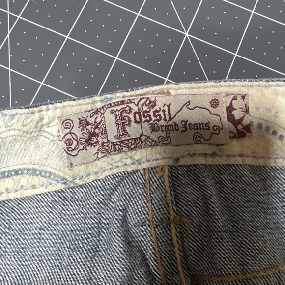 Fossil Brand Jeans High Waisted Straight Split Front Skirt 6 - Picture 6 of 8